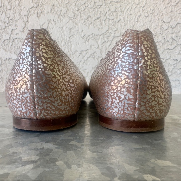 CHLOE Lauren Scalloped Ballerina Flats womens 11 nude / blush / silver metallic - Picture 9 of 13